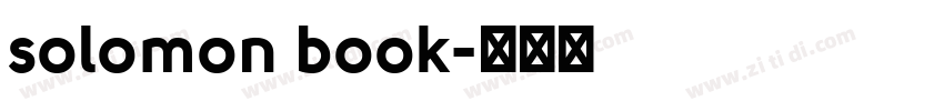 solomon book字体转换